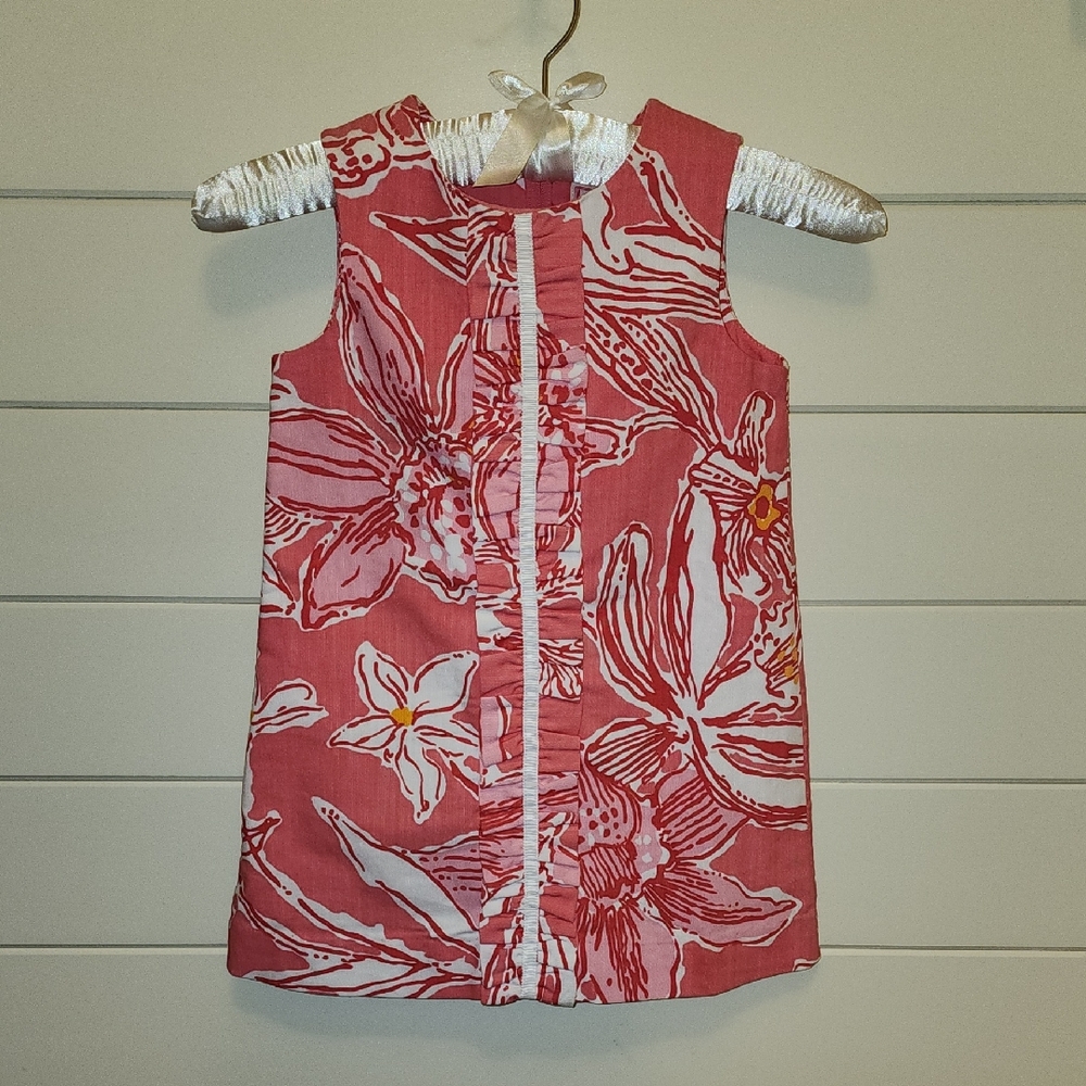 Lilly Pulitzer Sleeveless Dress Sz 4 Ruffle